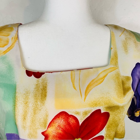 Vintage 90s Prophecy by Sag Harbor S M Sheath Dress Floral Abstract Print Vtg - Picture 3 of 9